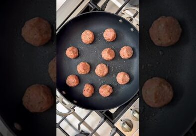 Turkey Meatballs in Cheesy Tomato Sauce #shorts #meatballs #turkey #recipe #food #foodie #cooking