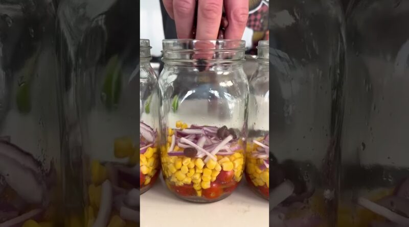 Mason Jar Salad with Corn and Black Beans