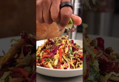 30g Protein Miso Ginger Salad — Under 450 Calories #fitmencook #salad #summerrecipes