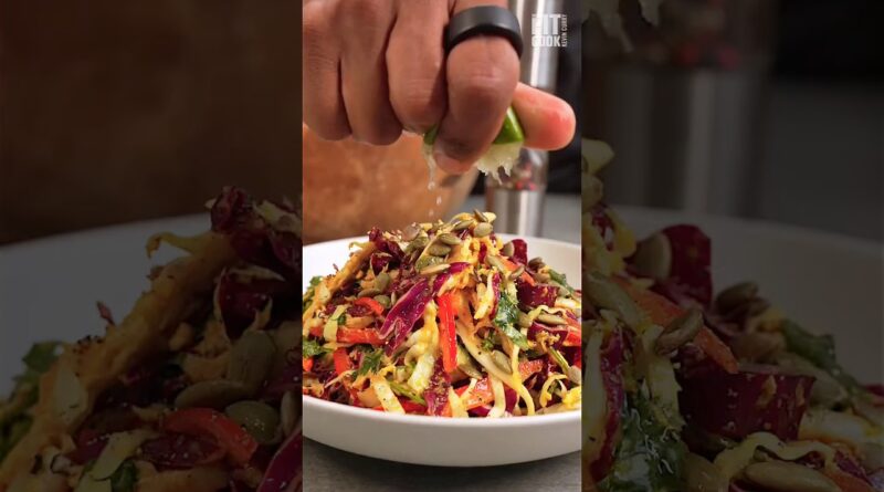 30g Protein Miso Ginger Salad — Under 450 Calories #fitmencook #salad #summerrecipes