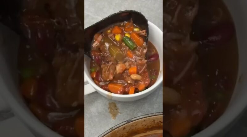 Beef and Bean Soup Recipe  | 40g Protein Budget Soup $3 Per Serving #soupseason #cooking